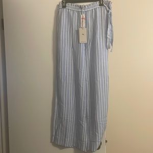 Tommy Bahama size small pin striped, blue and white cotton pants NWT